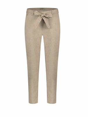 SHORT BILLY FLOWY LINEN 229 ALMOND