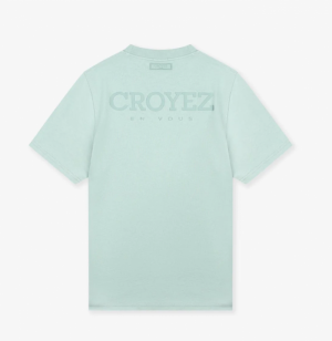CROYEZ ABSTRACT T-SHIRT 977 BLUE SURF