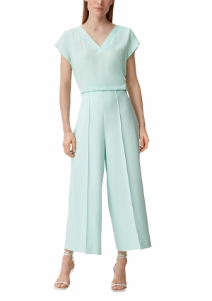 BLOUSE V-NECK SHORT SLEEVE 6003 BLEACHED A