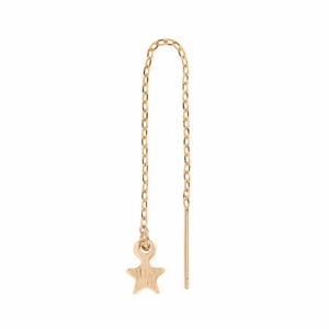 LUNA SMALL STAR CHAIN EARRINGS GOLD