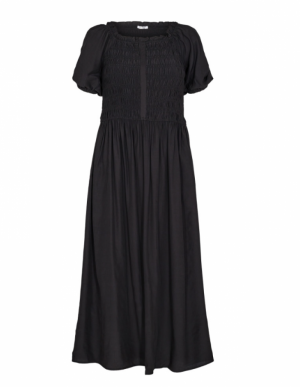 SUNRISE EVA SMOCK DRESS 96 BLACK
